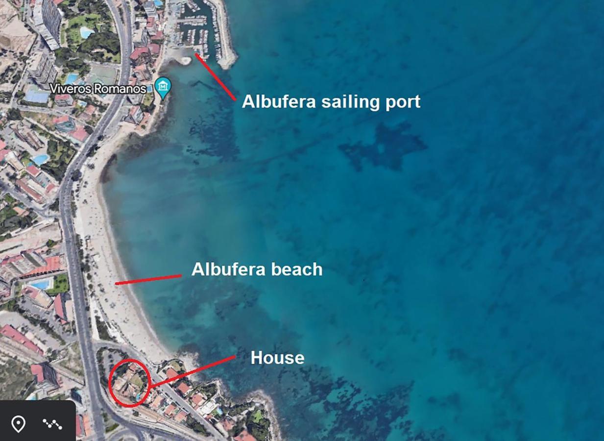 Great Villa, Sea Views, 20 Secs Walk To The Beach, Bbq, 9 People, 5 Mins Car From Alicante City Center, Sailing Club 3 Mins Walk 외부 사진
